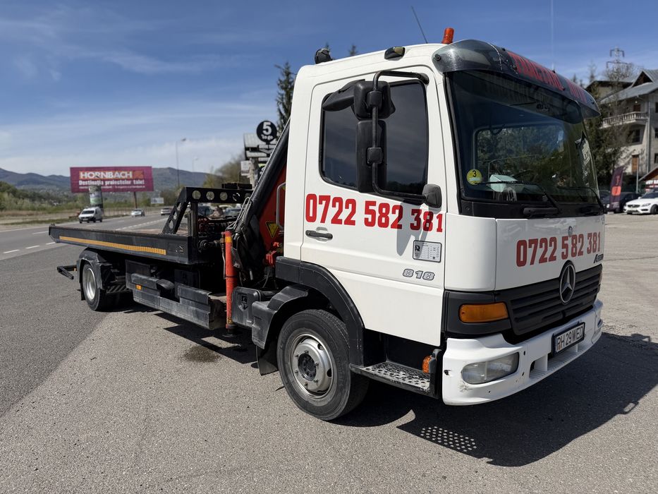 Autoplatforma mercedes atego macara furculita placa hidraulica perne