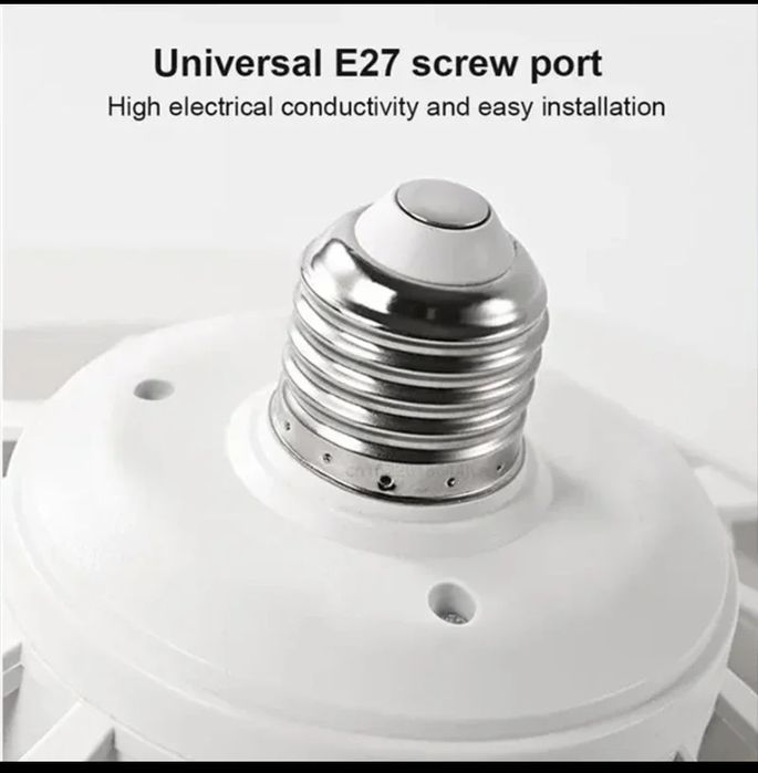 Lustra LED  cu ventilator 20W și montaj direct la duza becului