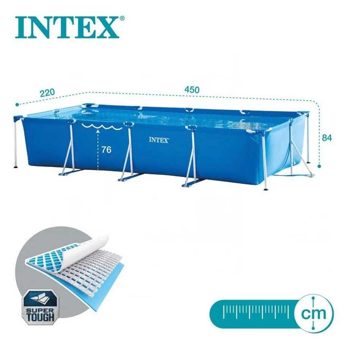 Сглобяем басейн Intex Rectangular Frame 28274NP, правоъгълен, 450 x 220 x 84 см