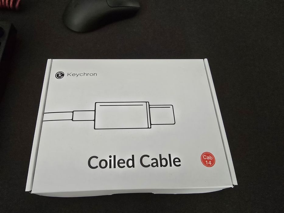 Vand Coiled cable Keychrone - pink orange