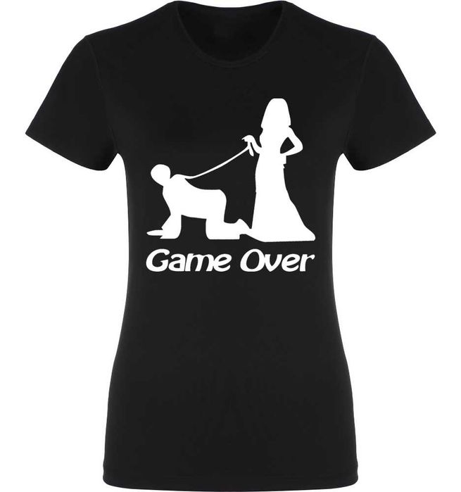Тениски за младоженци за сватба GAME OVER