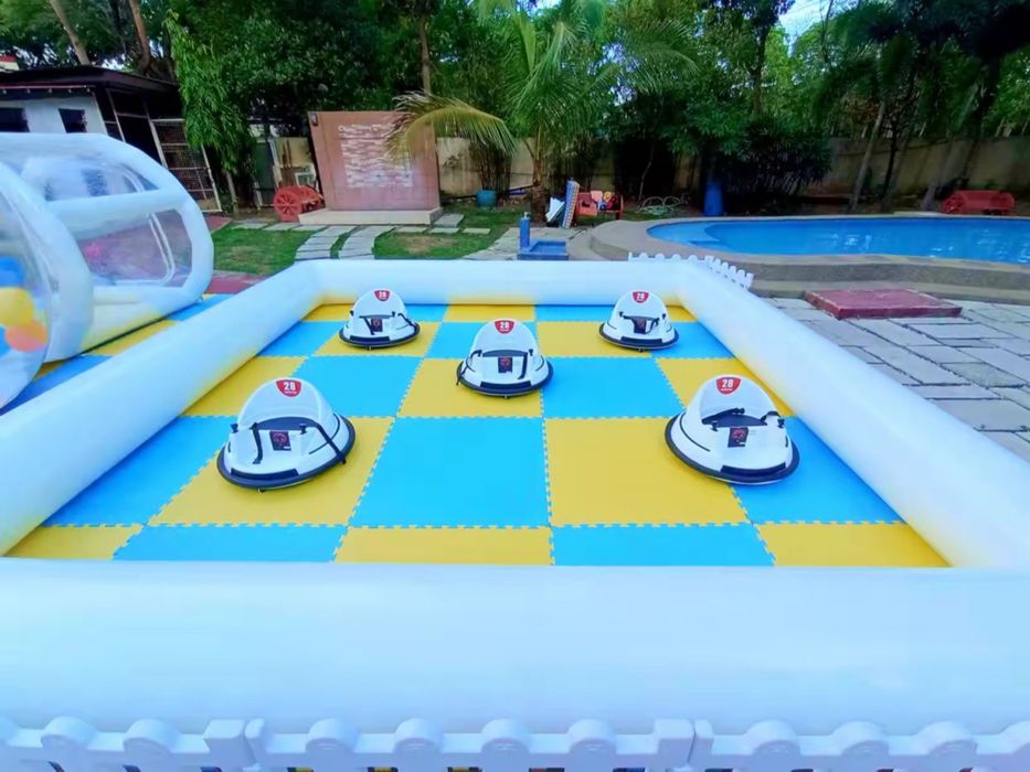 Castel gonflabil bubble house trambulina masinute electrice kart anima