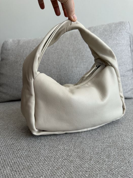 Чанта Massimo Dutti Ecru