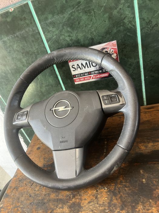 Volan opel astra h piele comnezi volan