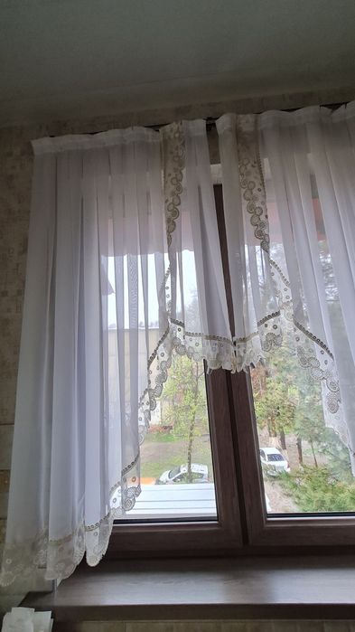 Занавески из органзы с прошвой