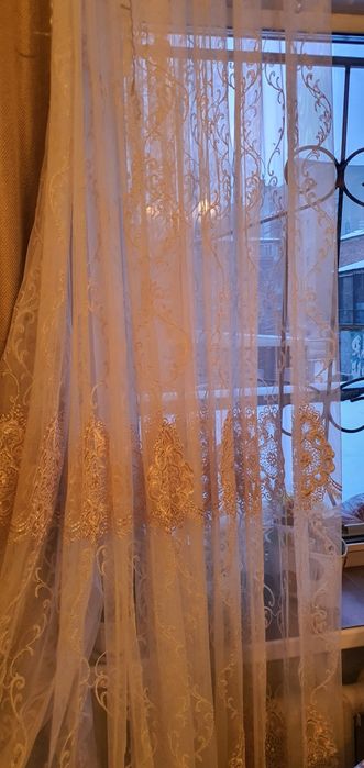 Тюль цвет шампань 5м,турция