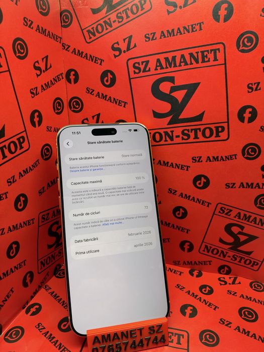 Iphone 17 Pro Max 72 cicluri incarcare/ 256 GB Amanet SZ 176
