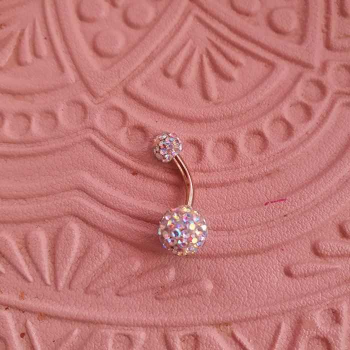 Обеца за пъп,медицинска стомана