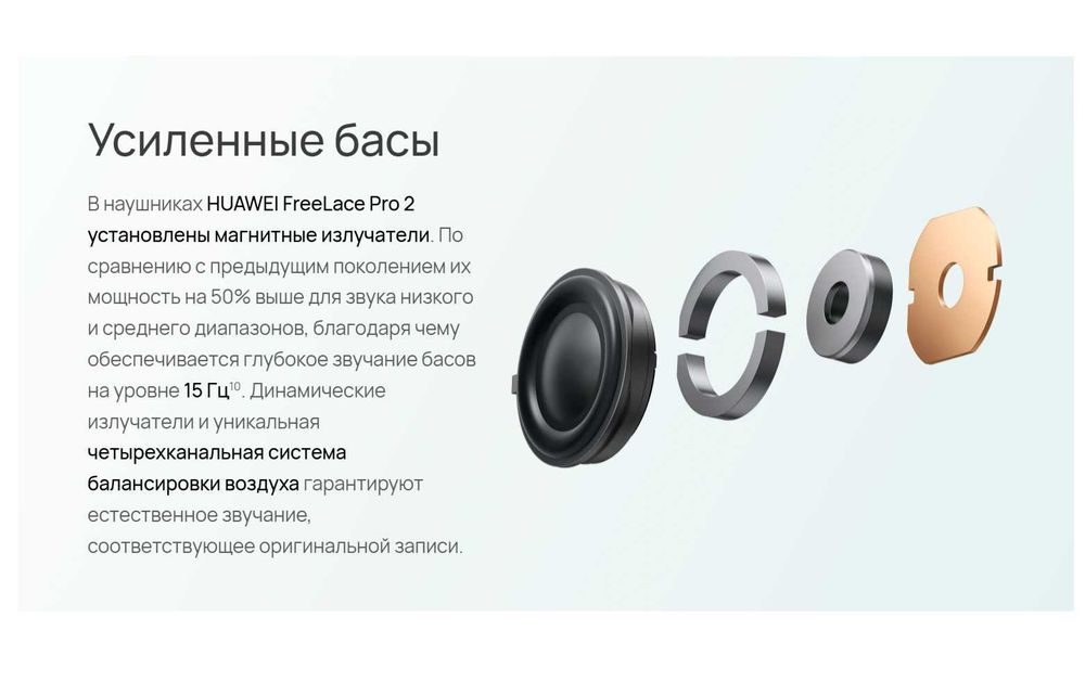 HUAWEI FreeLace Pro 2 сильный бас блютуз наушники веревки синие черные