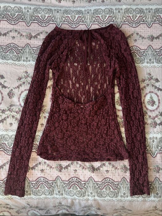 дантелена блуза pull and bear
