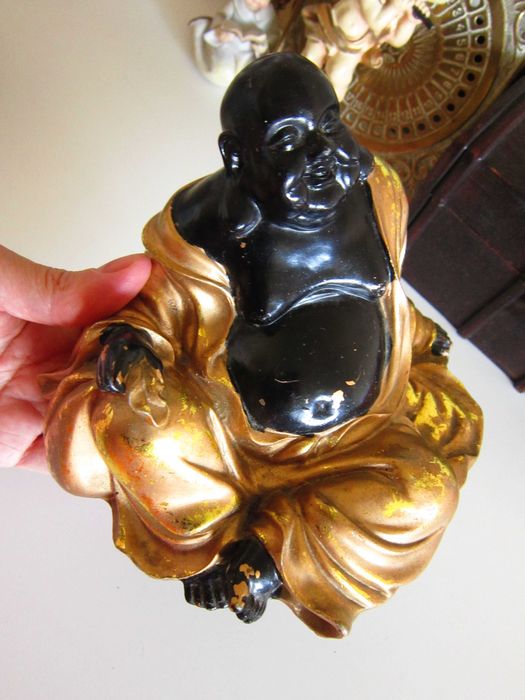 cadou rar Laughing Happy Golden Fat Buddha cadou  feng shui