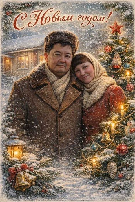 Новогодние открытки СССР