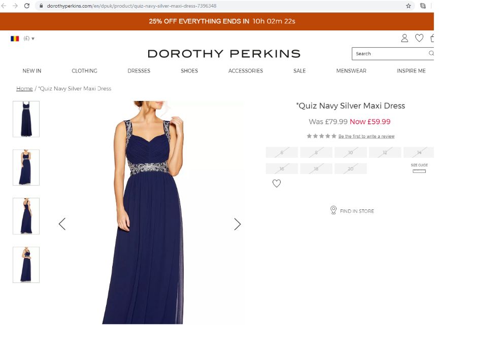 Rochie eleganta , marime 8 , 36 , marca QUIZ Transport gratuit !