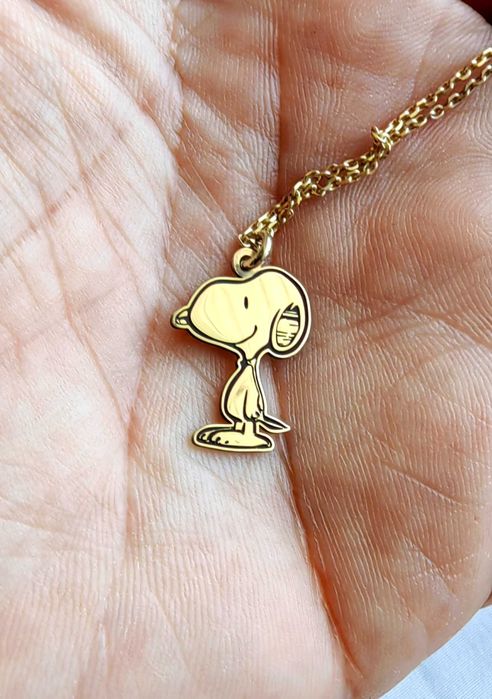 Сребърно детско колие-колие с фигурка на Снупи-колие за детски подарък