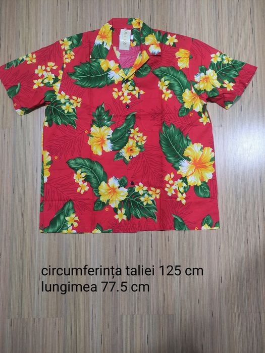 Camasi  Hawaii inflorate 3XL are 125 cm de jur împrejurul bur