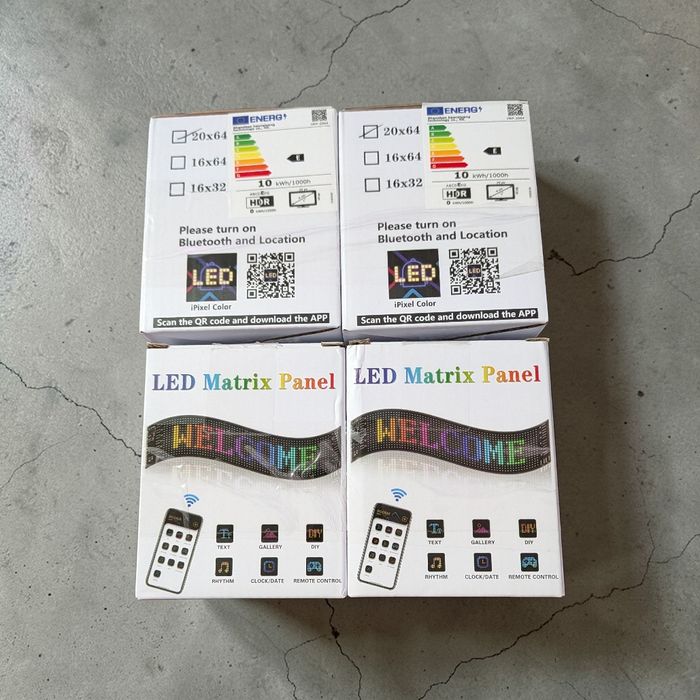 2 X Panou LED Matrix Flexibil RGB – Control prin Aplicație/Bluetooth