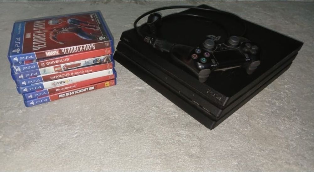 Playstation 4 pro 1тб с играми
