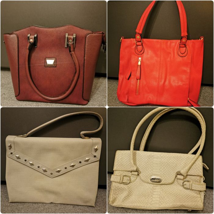 Чанти в бял/червен цвят