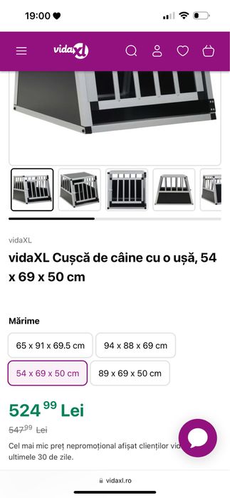 Cușcă caine 54x69x50 cm