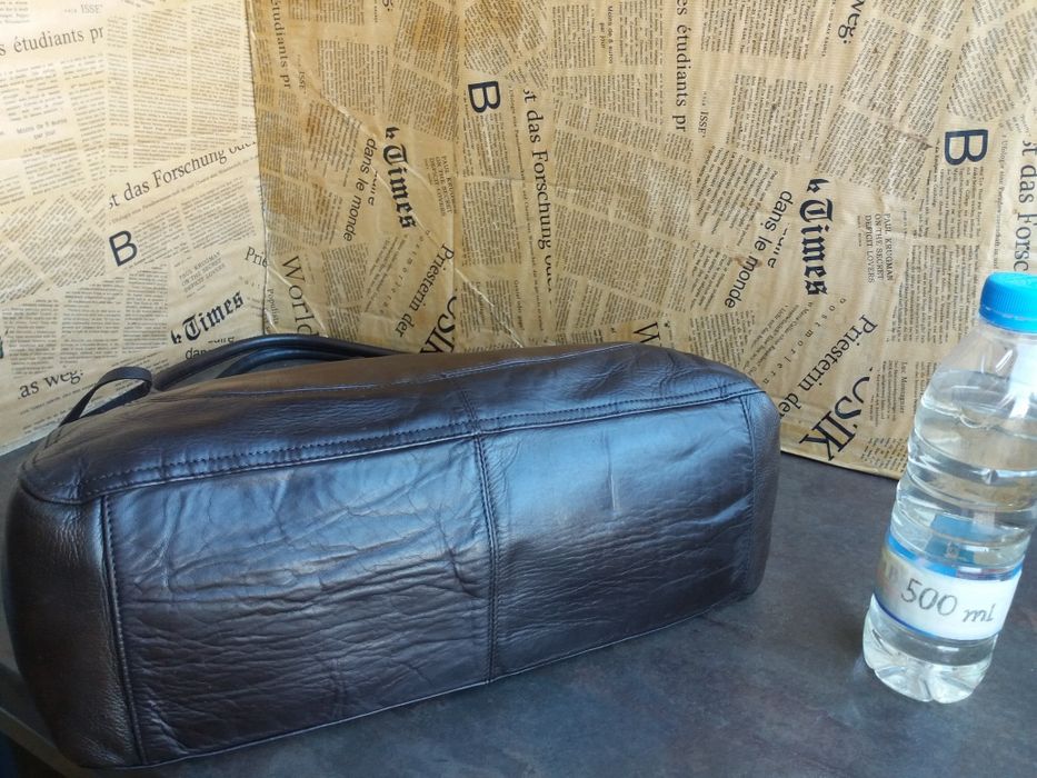 дамска чанта L.Credi,кожена торба-кафява естествена кожа