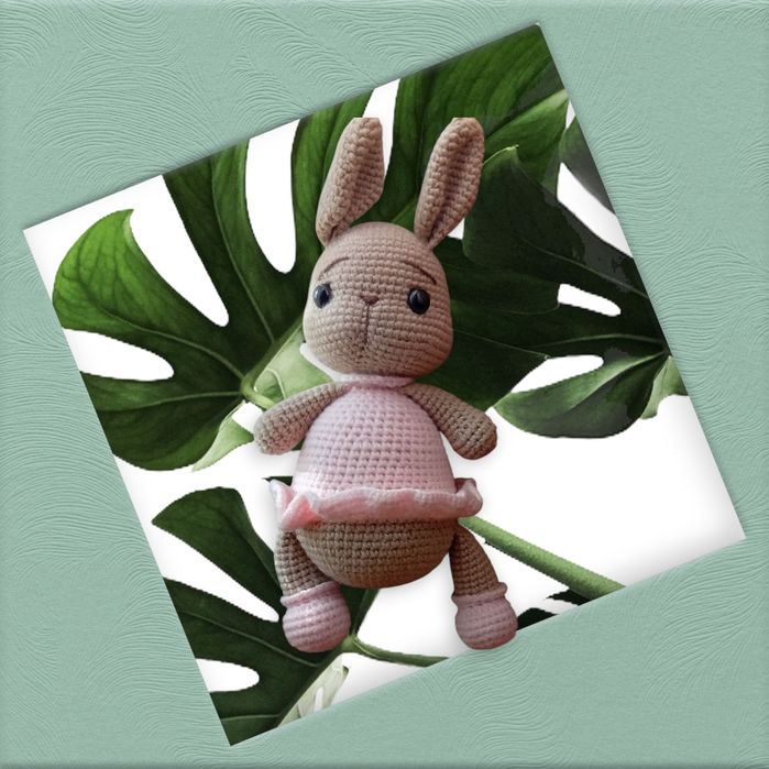 Зайчик Зифирка.Вязанная игрушка.