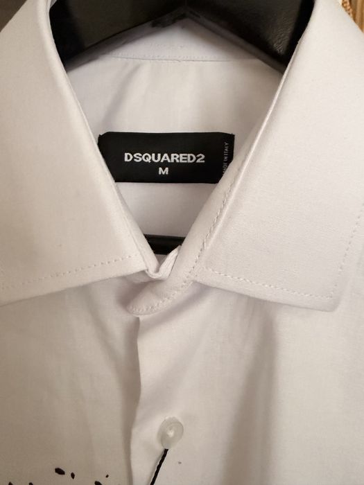 Dsquared2 мъжка бяла риза ICON • всички размери
