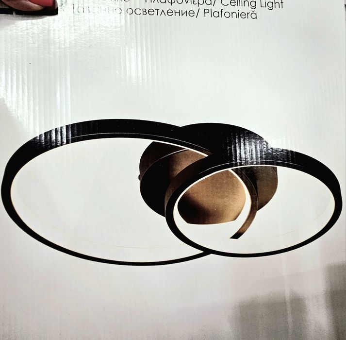 Plafoniera neagra LED 33W 3000K