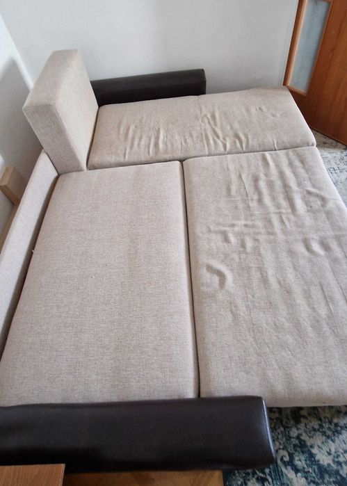 Coltar extensibil bej cu maro inchis, 230×160, 2 lazi de depozitare