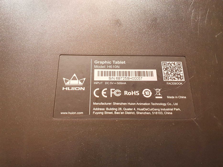 графичен табле huion h610e