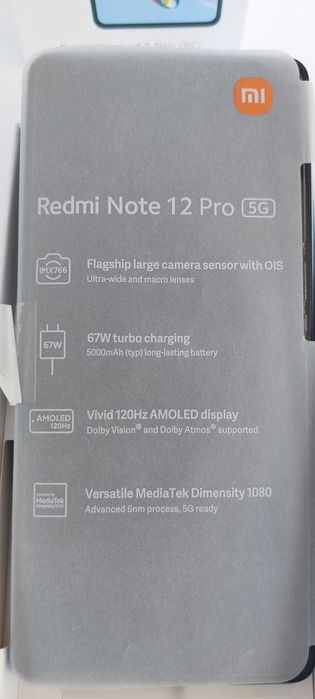 телефон Xiaomi Redmi Note 12 Pro 5G пълен Комплект