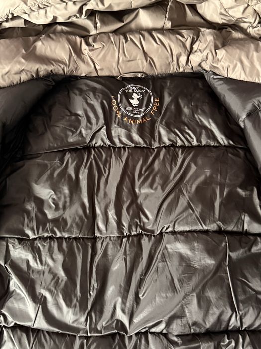Женский пуховик Save the duck. Утиный пух, очень теплая. Размер 44-46