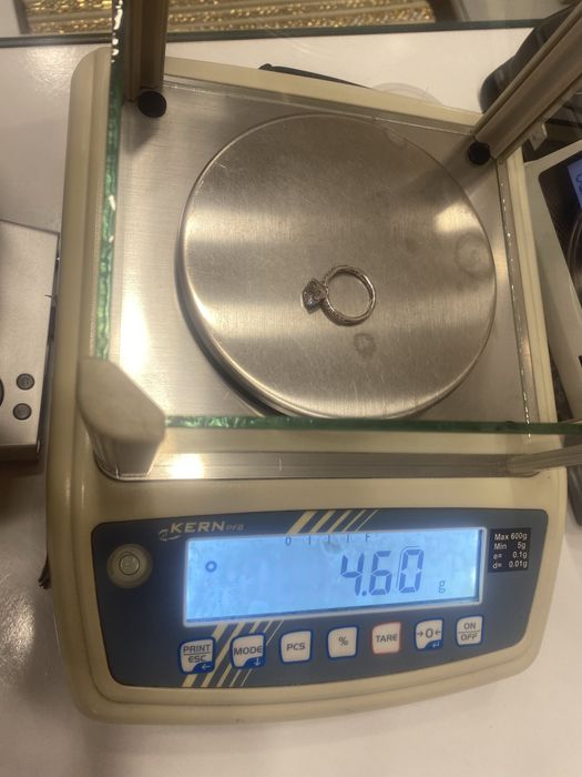 Inel Logodnă 18 k aur alb /750