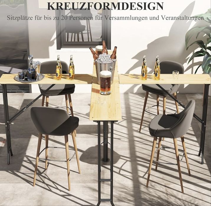 Сгъваема маса Outsunny за до 20 човека