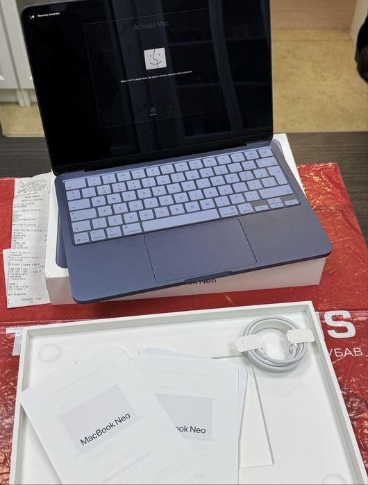 KATO НОВ 256GB MacBook Neo 13” 8GB ГАРАНЦИЯ Technopolis до 2027 Indigo