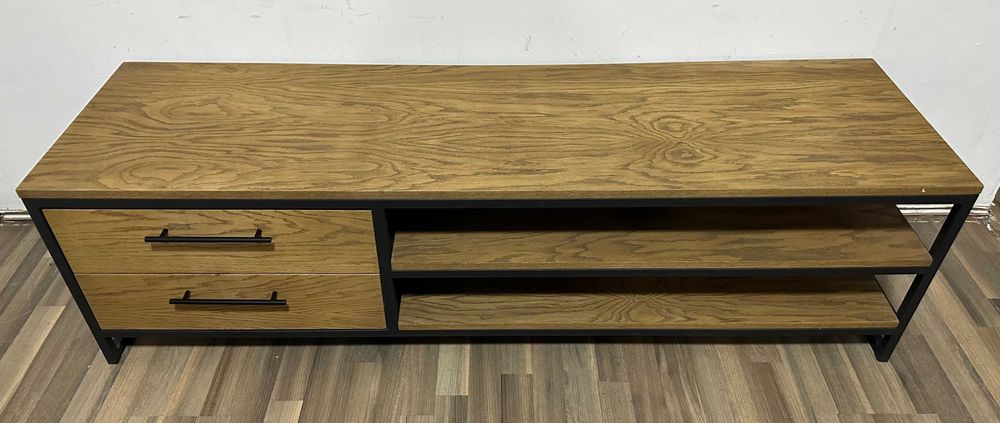 Produs Nou; Comoda pentru living; Dulap cu cadru metalic si 2 sertare