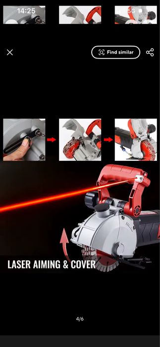 Фреза за копаене на канали с 5 диска и помпа за обезпрашаване