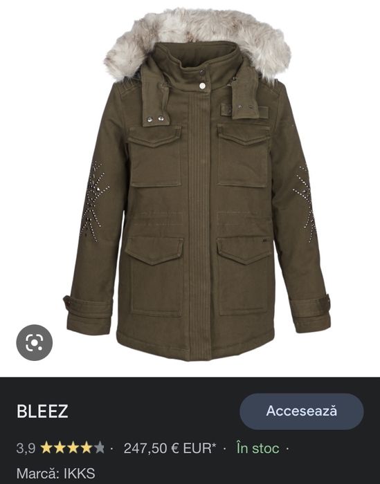 Geaca parka toamna-iarna IKKS superba M