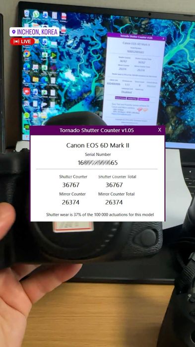 Canon EOS 6D Mark 2 Body: Probeg: 36.767