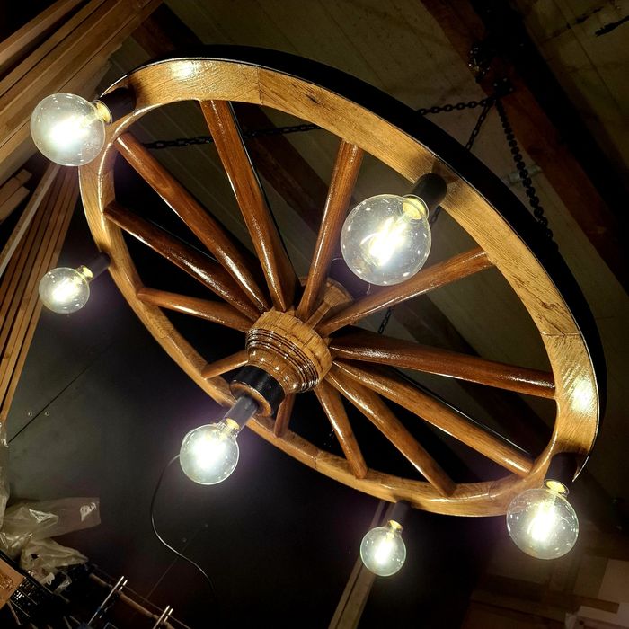Lustra Rustica Roata Caleasca