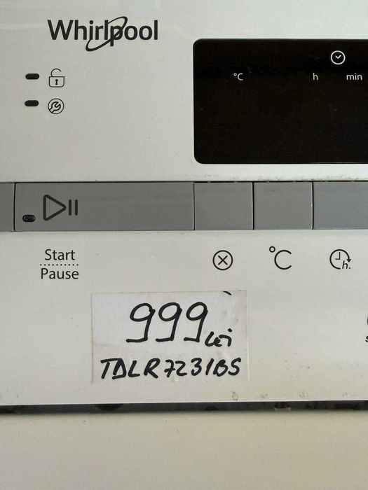 Masina de spalat rufe cu incarcare verticala Whirlpool TDLR7231BSEU, 7 kg, 1200 rpm,Clasa D, Motor Inverter, Display digital, Tehnologia al-6lea Simt