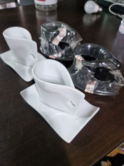 Set cesti espresso negre /albe