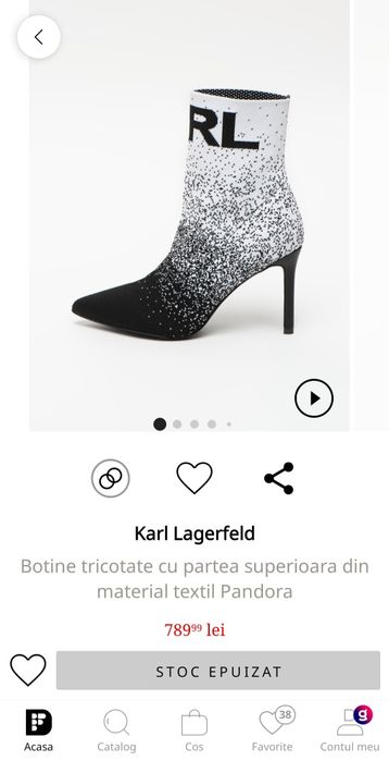 Botine de Primavara/Toamna Tricotate Karl Lagerfeld Pandora - 38