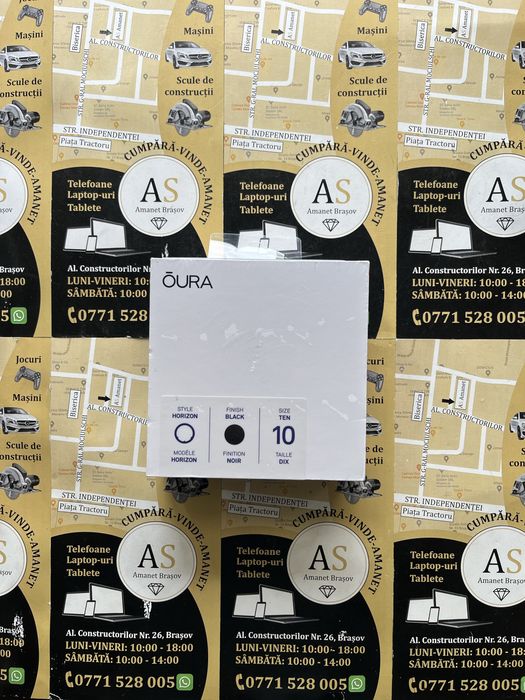 Inel smart Oura Gen3 Horizon Black US10 Set Nou Sigilat