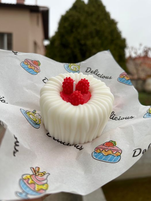 Свещ - торта от 100% соев восък