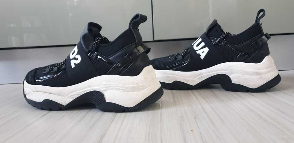 DSQUARED2 Leather Made in Italy / 37 / 23.5 см ОРИГИНАЛ! Дамски Кецове