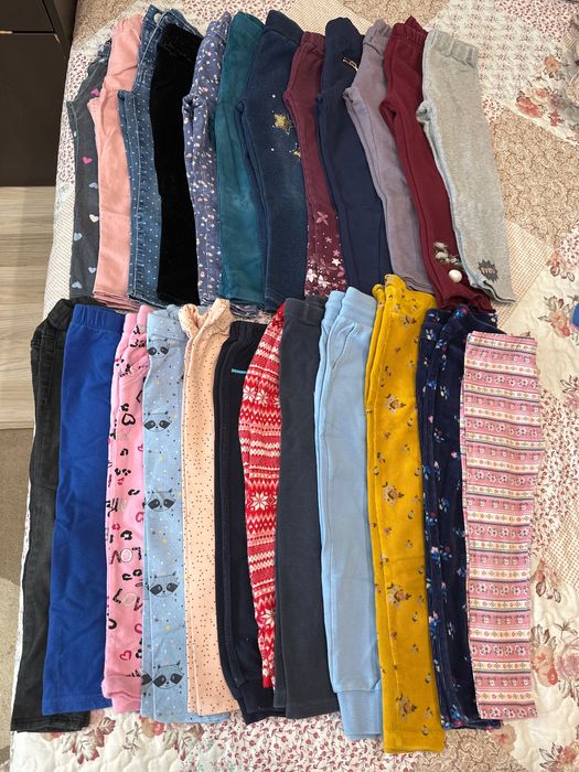 30 броя клинове, дънки, долнища размер 104-116 момиче