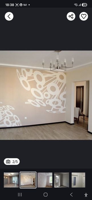 Поклейка обоев ремонт