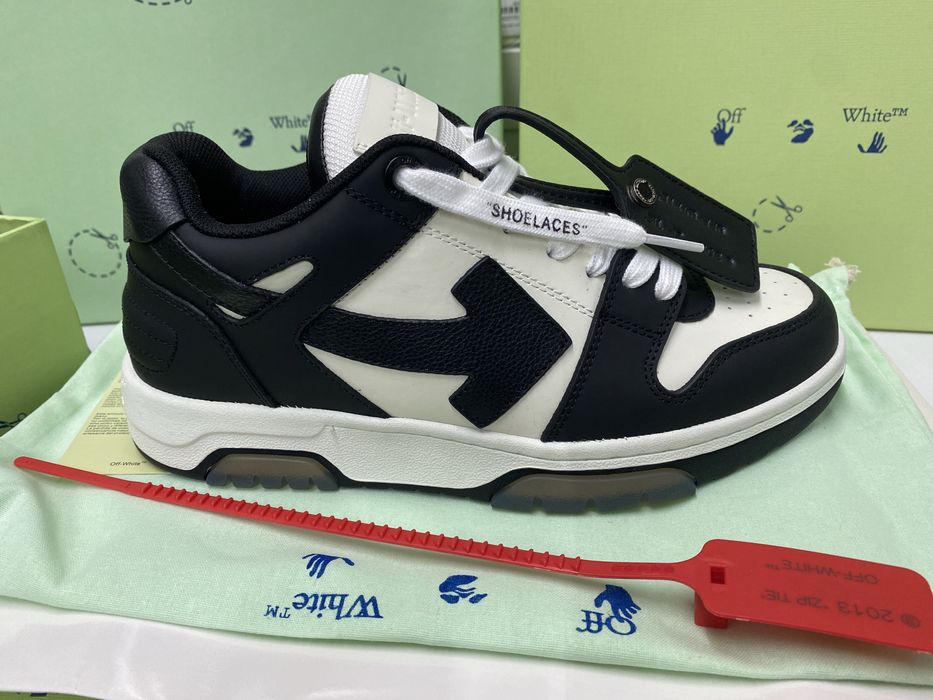 OFF WHITE Out Of Office Low Tops White Black White