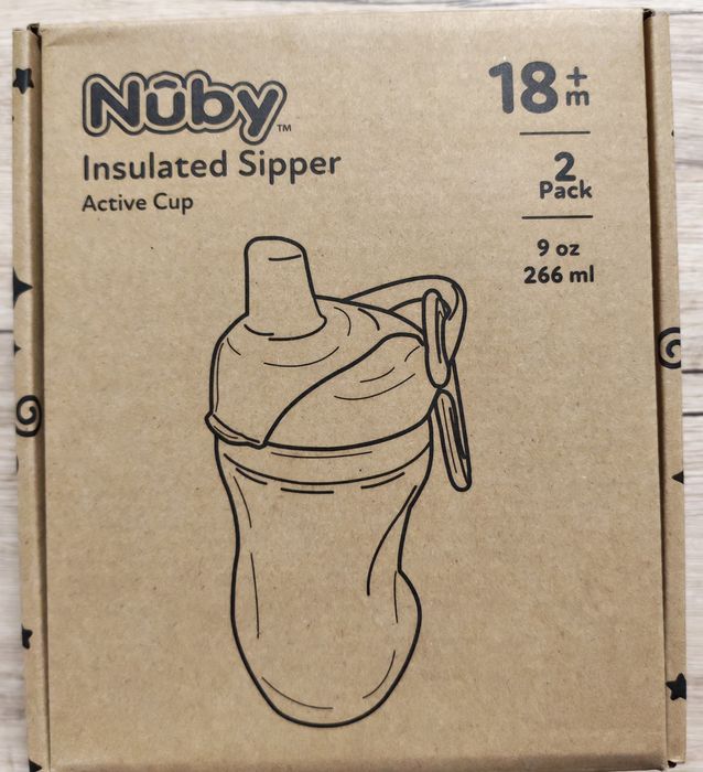 Set 2 căni izolate Nuby Insulated Sipper Active Cup