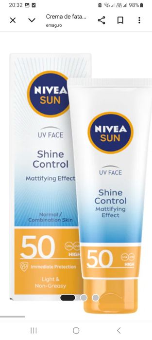 Creme nivea cu protecție solară